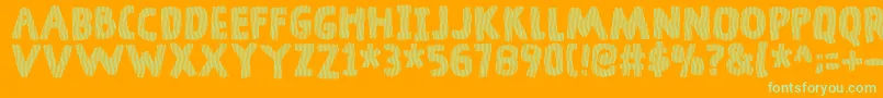 DingelingDemo Font – Green Fonts on Orange Background