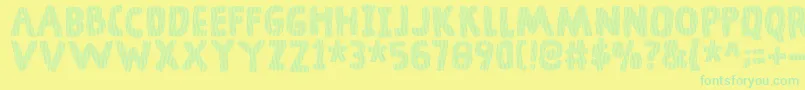 DingelingDemo Font – Green Fonts on Yellow Background