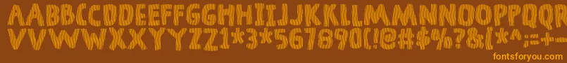 DingelingDemo Font – Orange Fonts on Brown Background