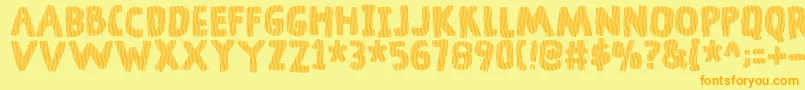 DingelingDemo Font – Orange Fonts on Yellow Background