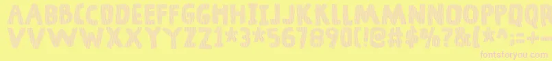 DingelingDemo Font – Pink Fonts on Yellow Background