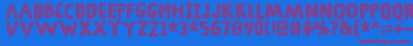 DingelingDemo Font – Red Fonts on Blue Background