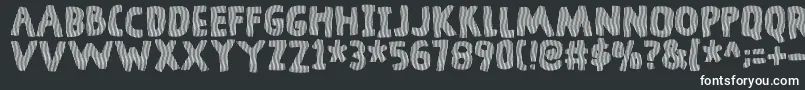 DingelingDemo-fontti – valkoiset fontit mustalla taustalla