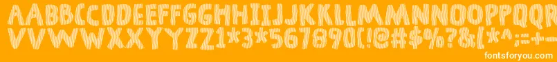 DingelingDemo Font – White Fonts on Orange Background