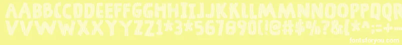 DingelingDemo Font – White Fonts on Yellow Background