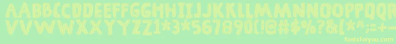 DingelingDemo Font – Yellow Fonts on Green Background