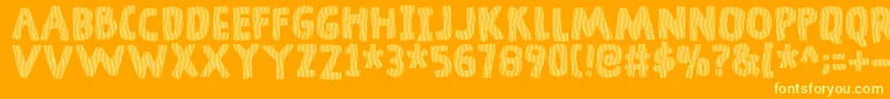 DingelingDemo Font – Yellow Fonts on Orange Background
