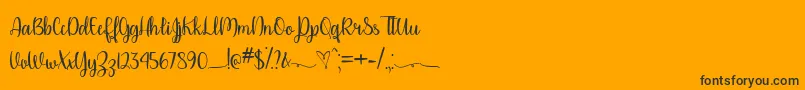 PleaseDontTakeMyManTtf-Schriftart – Schwarze Schriften auf orangefarbenem Hintergrund