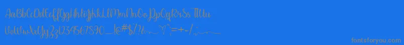 PleaseDontTakeMyManTtf-Schriftart – Graue Schriften auf blauem Hintergrund