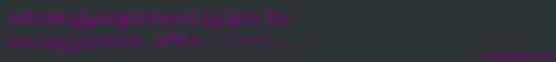 Шрифт PleaseDontTakeMyManTtf – фиолетовые шрифты на чёрном фоне