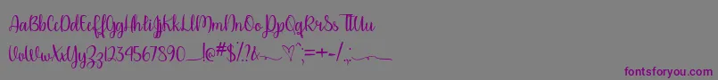 Шрифт PleaseDontTakeMyManTtf – фиолетовые шрифты на сером фоне