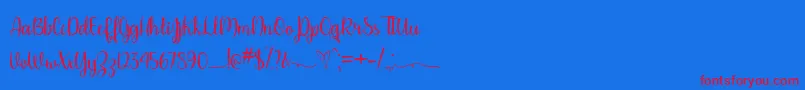 PleaseDontTakeMyManTtf Font – Red Fonts on Blue Background