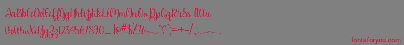 PleaseDontTakeMyManTtf-fontti – punaiset fontit harmaalla taustalla