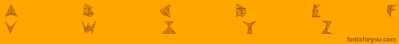 PylonWide Font – Brown Fonts on Orange Background