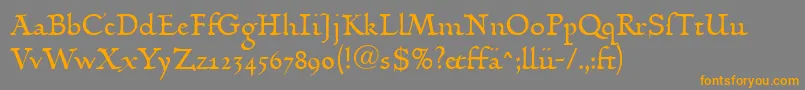 LinotypehumanistikaDfr Font – Orange Fonts on Gray Background