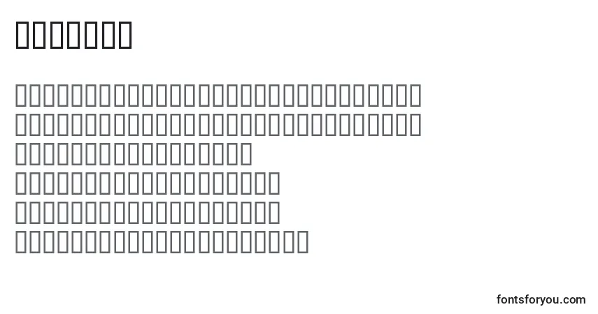 Schriftart Trapeze – Alphabet, Zahlen, spezielle Symbole