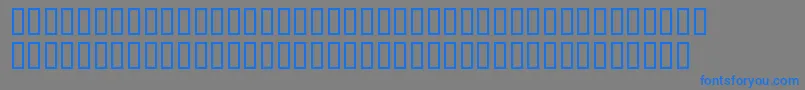 フォントTrapeze – 灰色の背景に青い文字