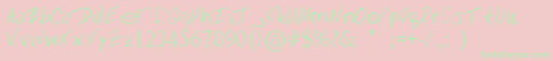 Шрифт Mrfboom – зелёные шрифты на розовом фоне