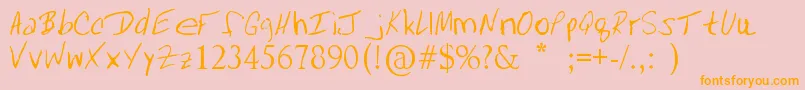 Шрифт Mrfboom – оранжевые шрифты на розовом фоне