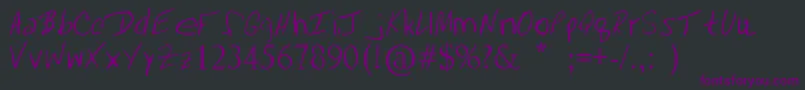 Шрифт Mrfboom – фиолетовые шрифты на чёрном фоне