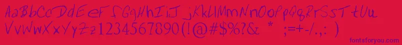 Mrfboom Font – Purple Fonts on Red Background