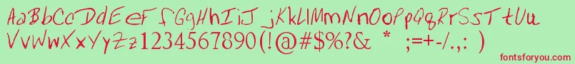 Mrfboom Font – Red Fonts on Green Background