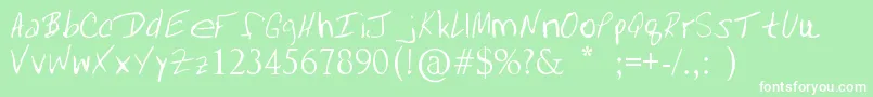 Mrfboom Font – White Fonts on Green Background