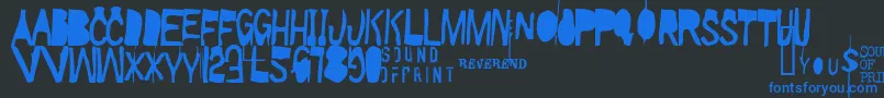 Walkietalkie Font – Blue Fonts on Black Background
