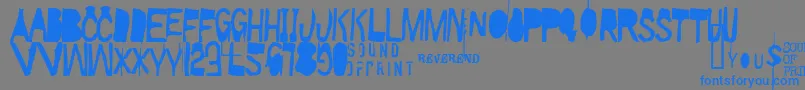 Walkietalkie Font – Blue Fonts on Gray Background