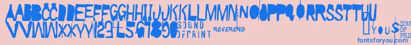 Walkietalkie Font – Blue Fonts on Pink Background