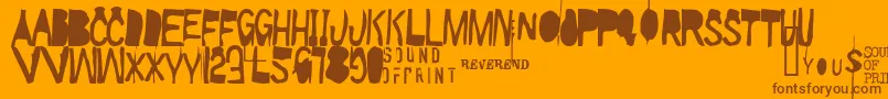 Walkietalkie Font – Brown Fonts on Orange Background