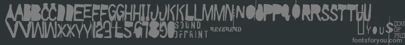 Walkietalkie Font – Gray Fonts on Black Background