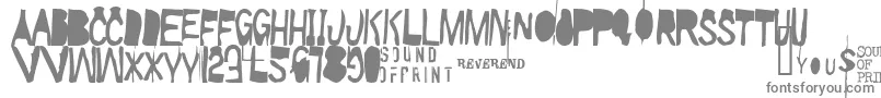 Walkietalkie-fontti – harmaat kirjasimet valkoisella taustalla