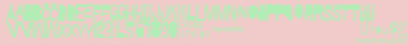 Walkietalkie Font – Green Fonts on Pink Background
