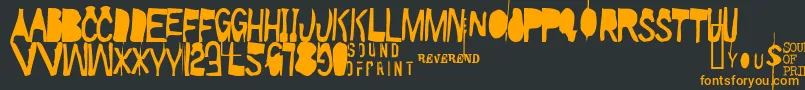 Walkietalkie Font – Orange Fonts on Black Background
