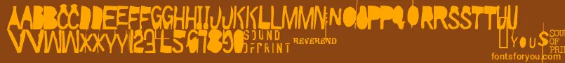 Walkietalkie Font – Orange Fonts on Brown Background