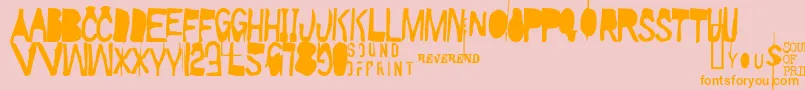 Walkietalkie Font – Orange Fonts on Pink Background
