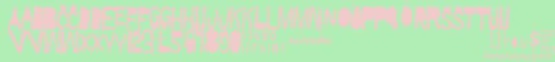 Walkietalkie Font – Pink Fonts on Green Background