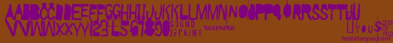 Walkietalkie Font – Purple Fonts on Brown Background