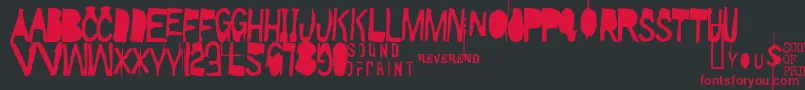 Walkietalkie Font – Red Fonts on Black Background
