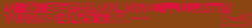 Walkietalkie Font – Red Fonts on Brown Background