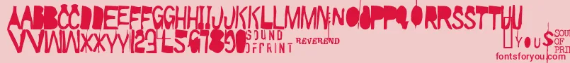 Walkietalkie Font – Red Fonts on Pink Background