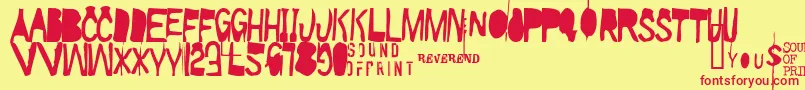 Walkietalkie Font – Red Fonts on Yellow Background