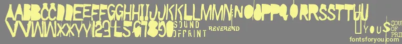 Walkietalkie Font – Yellow Fonts on Gray Background