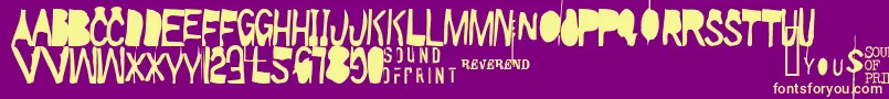 Walkietalkie Font – Yellow Fonts on Purple Background