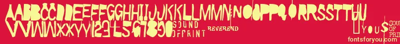 Walkietalkie Font – Yellow Fonts on Red Background