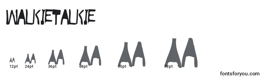 Walkietalkie Font Sizes
