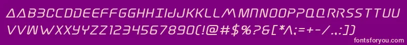 Elitedangerboldexpandital Font – Pink Fonts on Purple Background