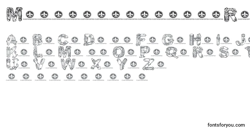 Fuente MotorpiecesdemoRegular - alfabeto, números, caracteres especiales