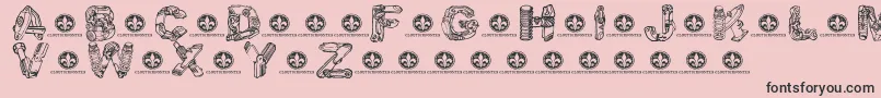 MotorpiecesdemoRegular Font – Black Fonts on Pink Background